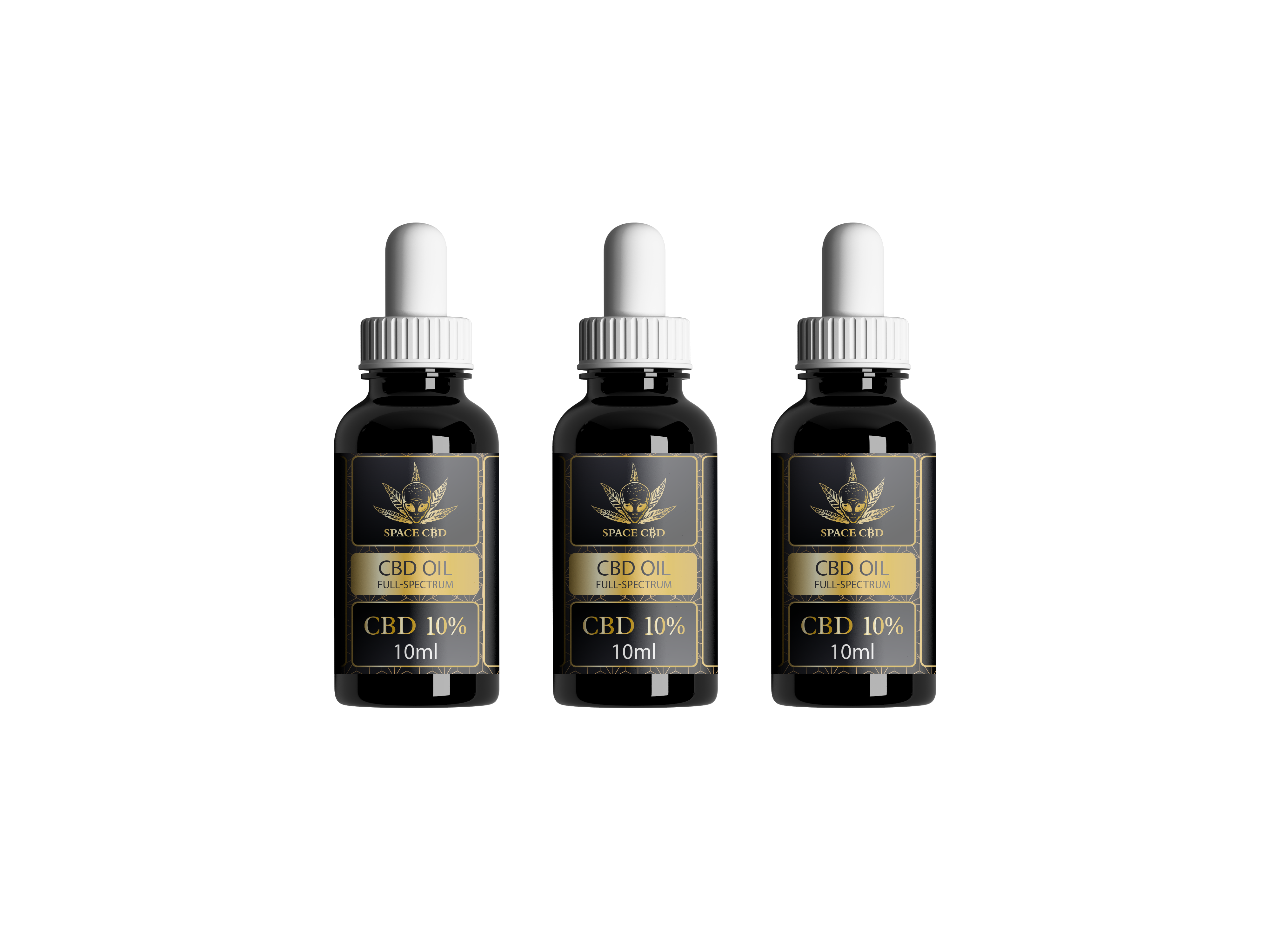 3 x Full spectrum CBD MCT olej 10% 1000mg